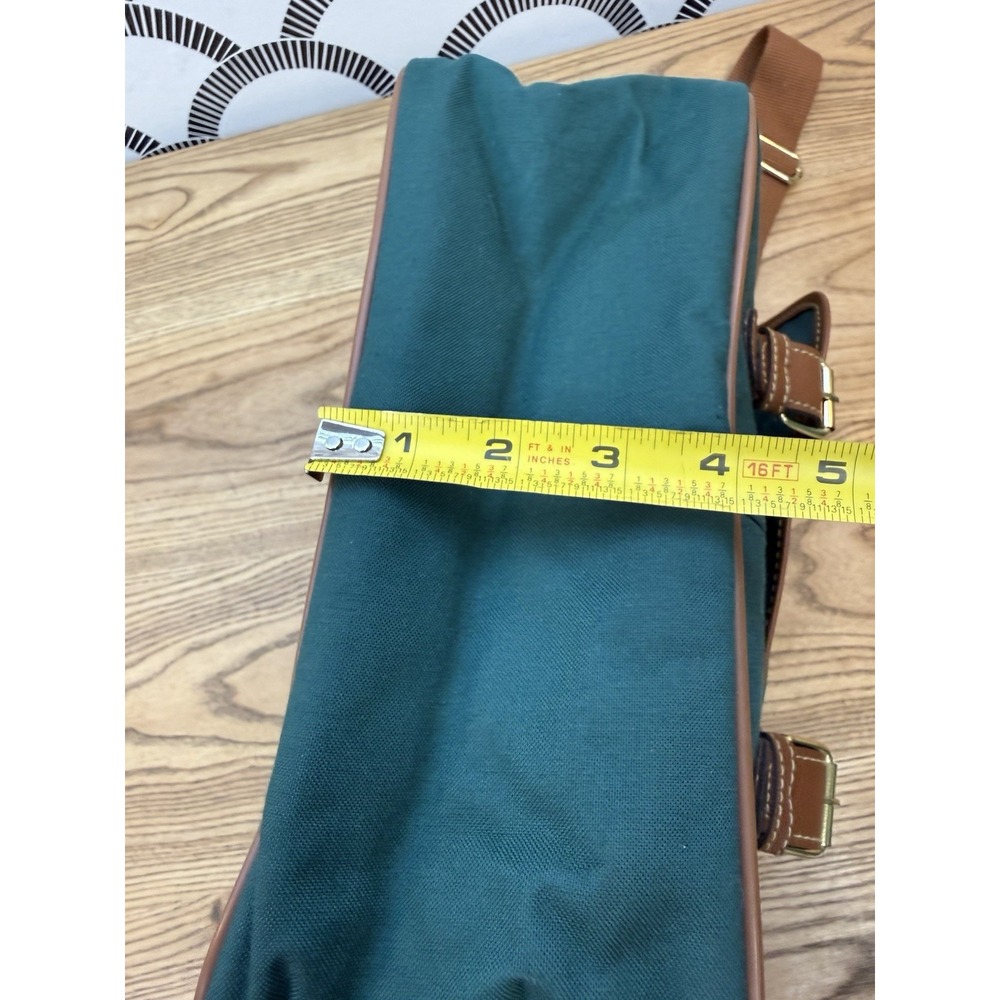 Vintage Polo Ralph Lauren Crossbody Bag Green Canvas Leather Trim Shoulder Strap - Picture 8 of 10